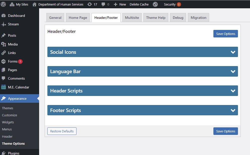 language bar menu screenshot